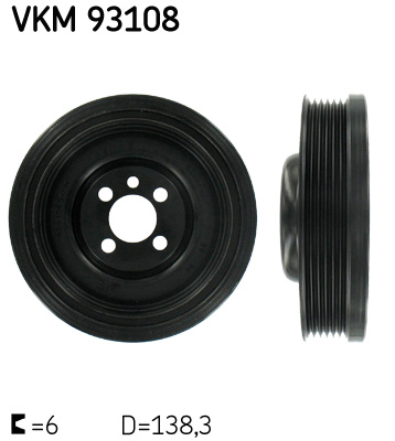 Belt Pulley, crankshaft - VKM 93108 SKF